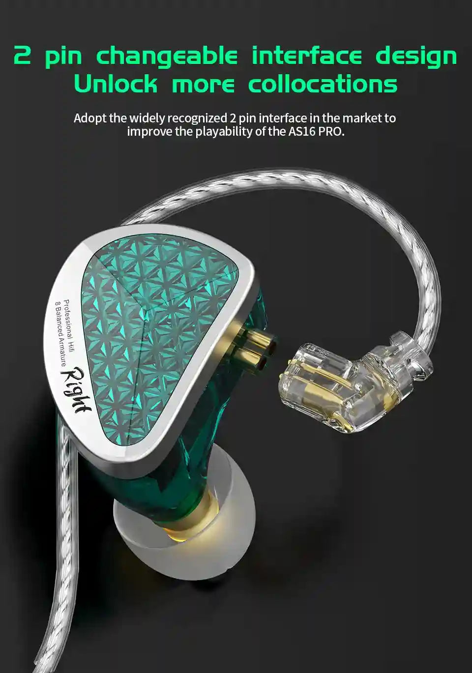 Wired In-Ear Monitors: 16BA Balanced Armature Noise Isolating IEMs Tidesmit