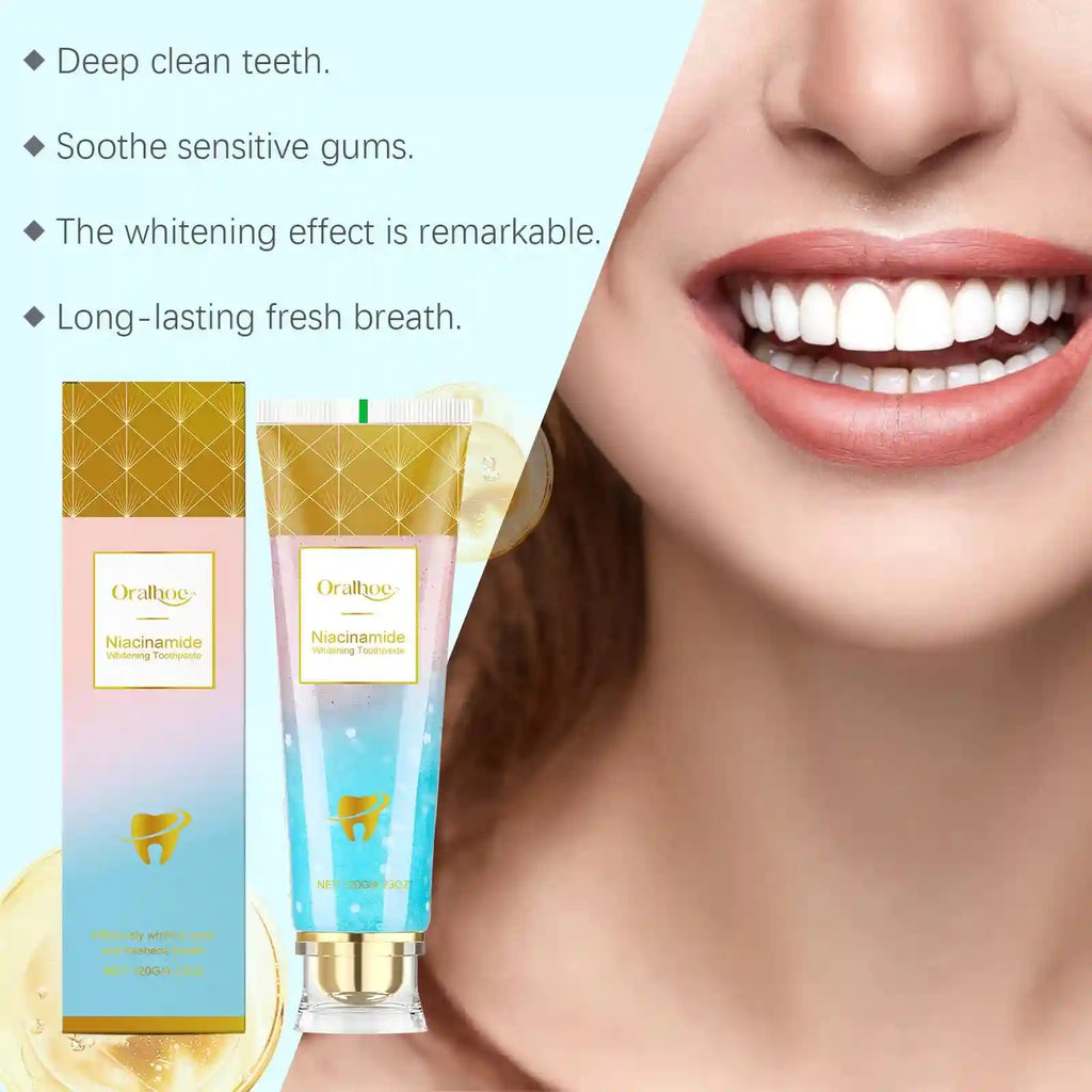 Tidesmit Nicotinamide whitening toothpaste for plaque removal and bright teeth for healthy gums