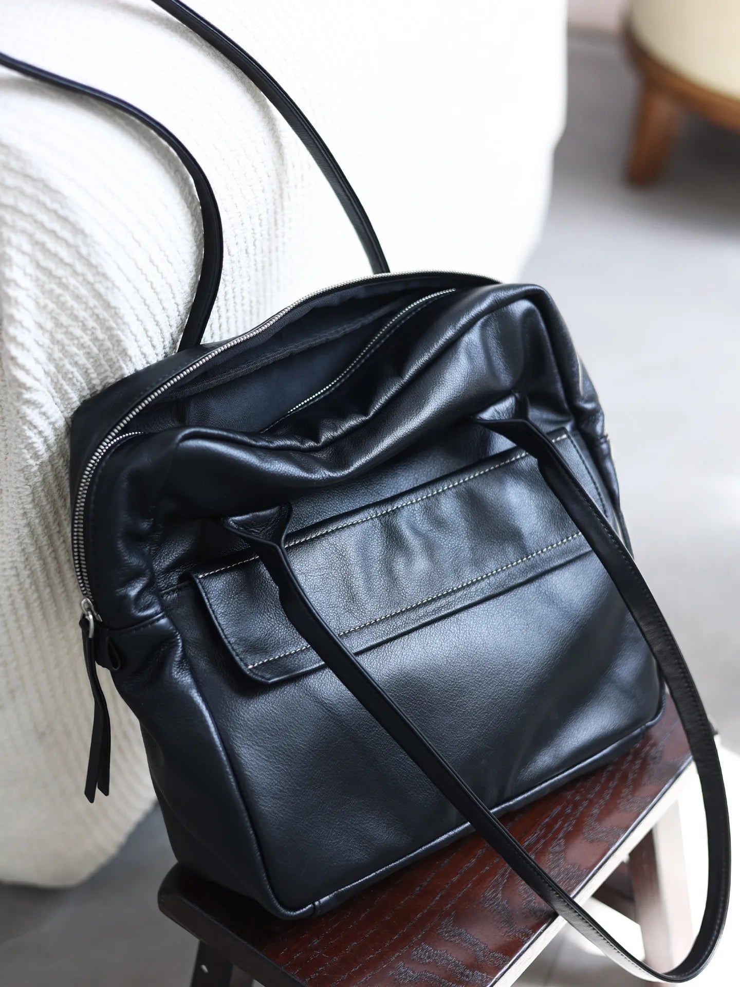 Soft Genuine Leather Women Single Shoudler Bags Small Size Zipper Tote Fashion Versatile Handbag Luxury Design