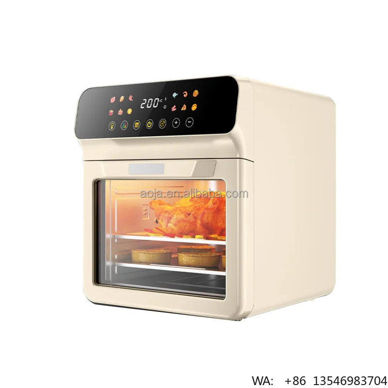 AOJA Factory Smart Stainless Steel Air Fryer Oven 15L Large Capacity Multi-Function Energy Saving Household Kitchen Appliance