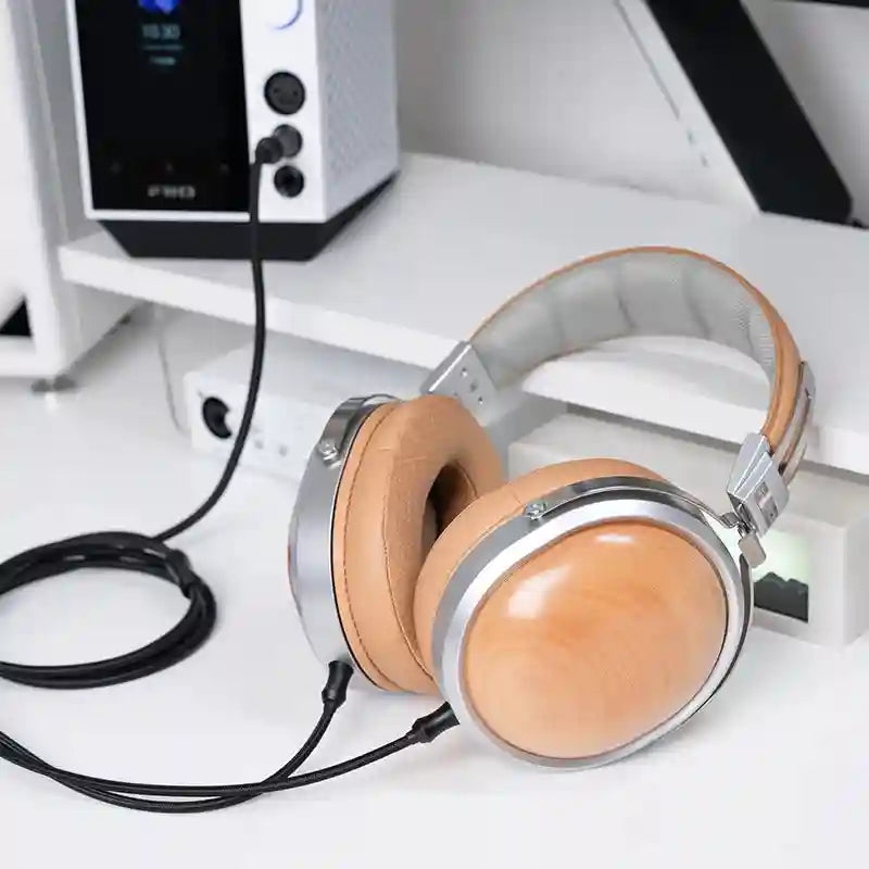 FiiO FT1 Closed-Back Over-Ear Headphones with 60mm Wood Driver Tidesmit