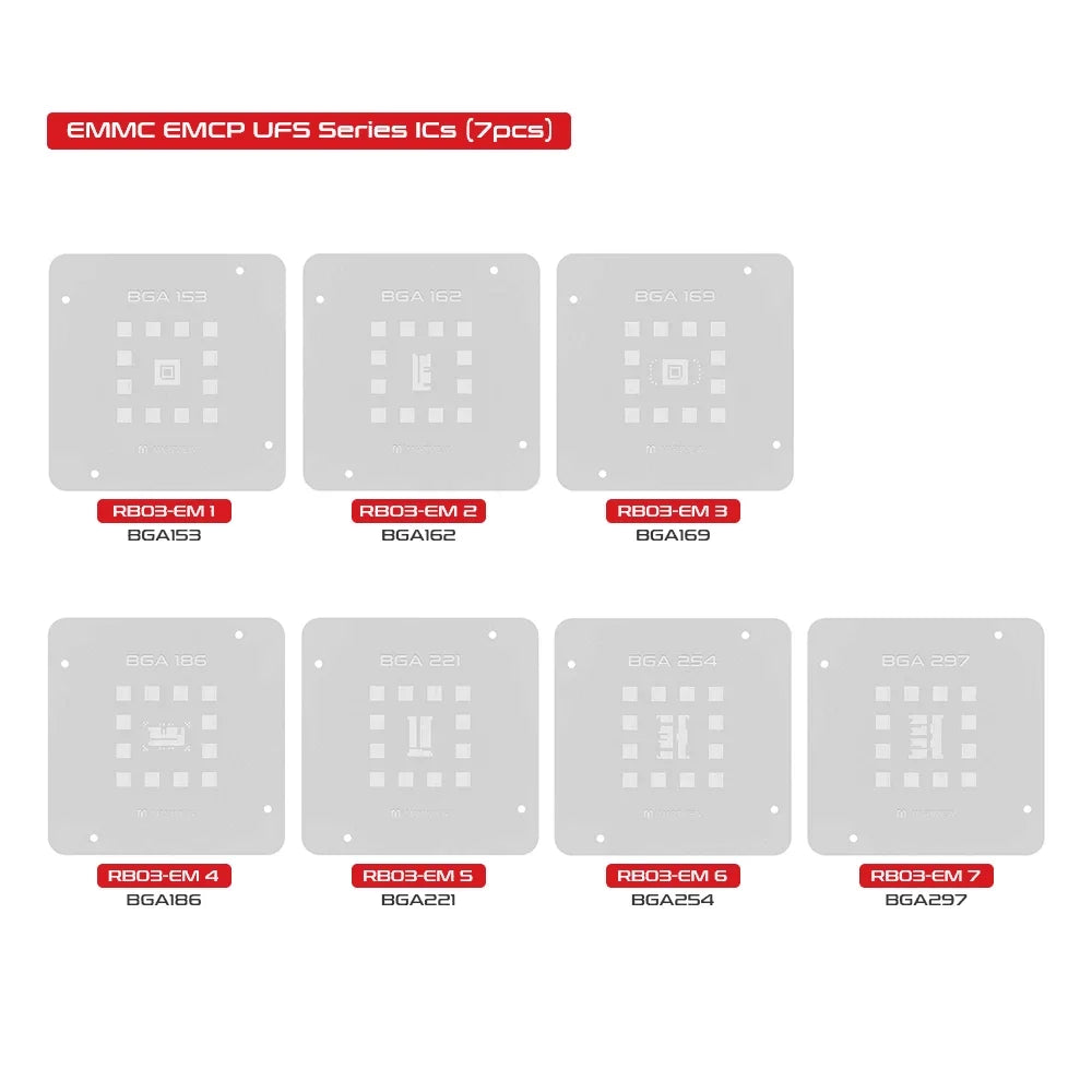 Martview RB03 RB-03 Fullset Multi-functions Automatic Positioning Universal BGA Reballing Station Holder Template - 97pcs Nets