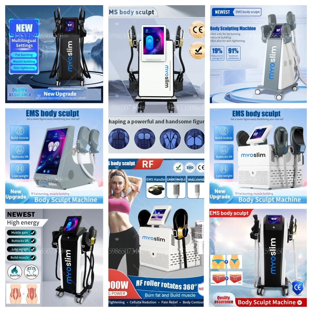 EMS Body Sculpt Machine - Professional Muscle Toning & Fat Reduction Fascia Gun Tidesmit