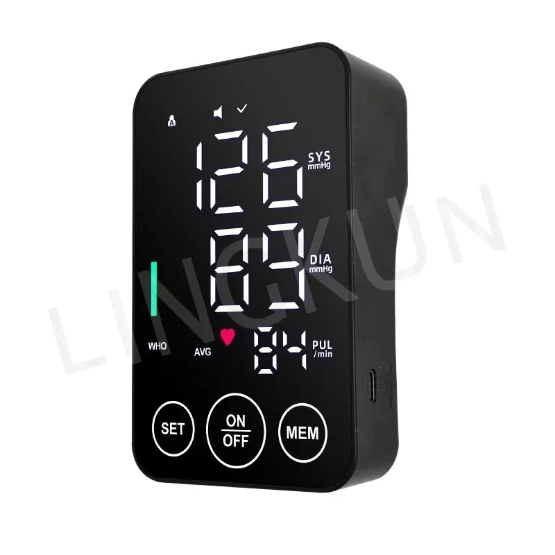 Sphygmomanometer BP Monitor Health Care New LED Blood Pressure Monitor Big Screen Broadcast Tonometer Digital Arm Tonometer