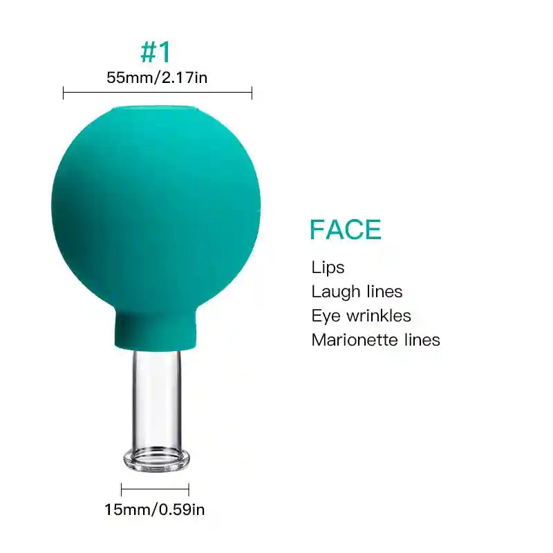 Facial Cupping Set for Skin Lifting and Anti-Wrinkle Massage Therapy Eye Massage Instrument Green-1 Tidesmit