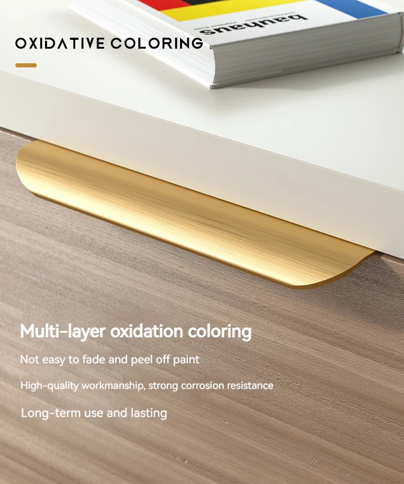 Invisible Wardrobe Handle Minimalist Modern Minimalist Cabinet Door Drawer Cashmere Gray Cabinet Furniture Hardware Small Handle