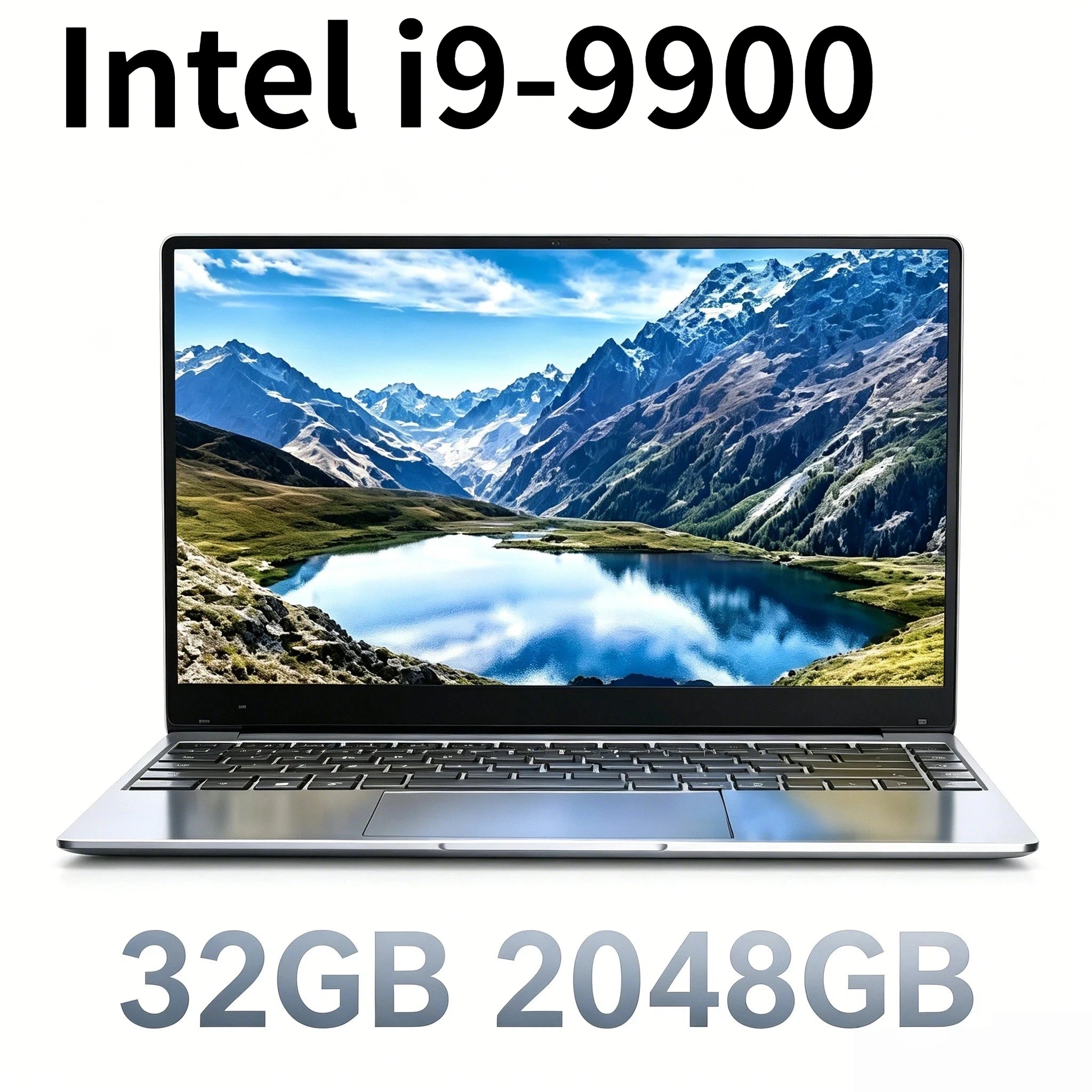 15.6 Inch Ultra Slim Windows 11 Laptop Computer 32GB RAM 512GB 1TB SSD Intel i9 9900 Notebook Gamer 1920x1080 Office PC Max Pro