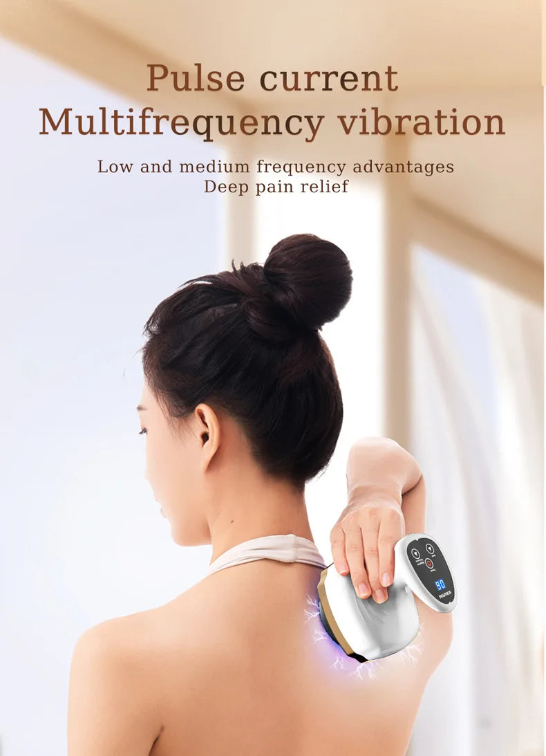 Electric Gua Sha Massager: Heated Cupping Therapy Tool for Home Spa Relaxation Treatment Tidesmit