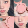 Tidesmit Herorange monochrome matte blush powder in peach orange shade soft focus texture detail view