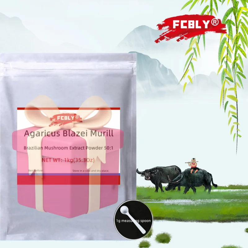 50G-1000G AGARICUS BLAZEI MUSHROOMS EXTRACT POWDER 50:1 Aluminum Foil Bag Packing Global Fast Delivered