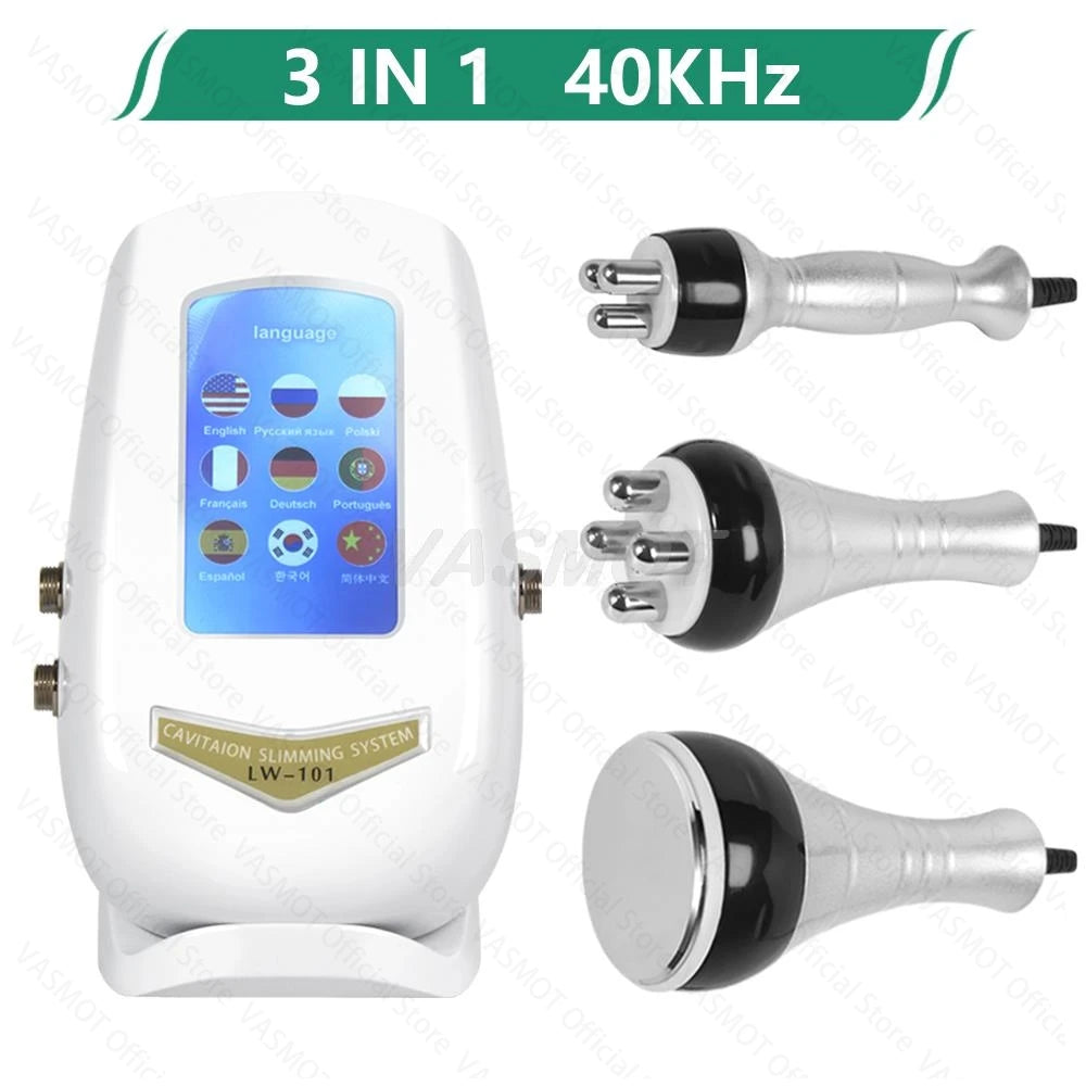 40K Ultrasonic Cavitation & RF Slimming Machine for Home Body Contouring Relaxation Treatment 3IN1 Tidesmit