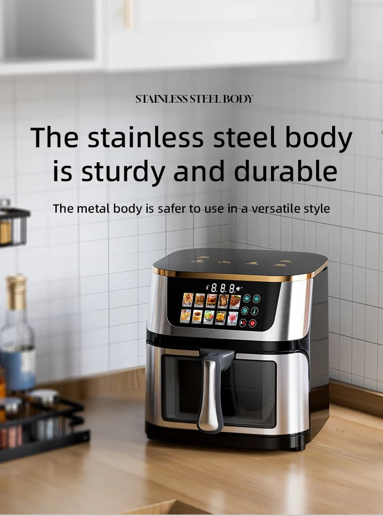 Professional 12L 15L Digital Air Fryer Oven Stainless Steel Smart Multi Functional Large Capacity Commercial No Oil 2025 New