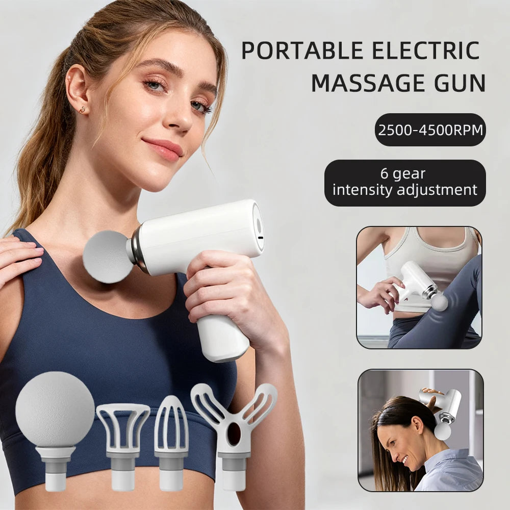 Portable Fascia Gun - 6-Speed Deep Tissue Massager for Muscle Recovery Fascia Gun Tidesmit