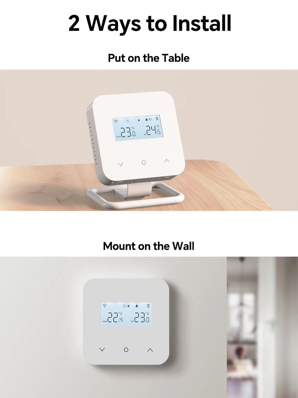 Beok Tuya Wifi Wireless Thermostat for Gas Boiler Remote Control Smart Home Thermoregulator,Alexa Google Home Alice