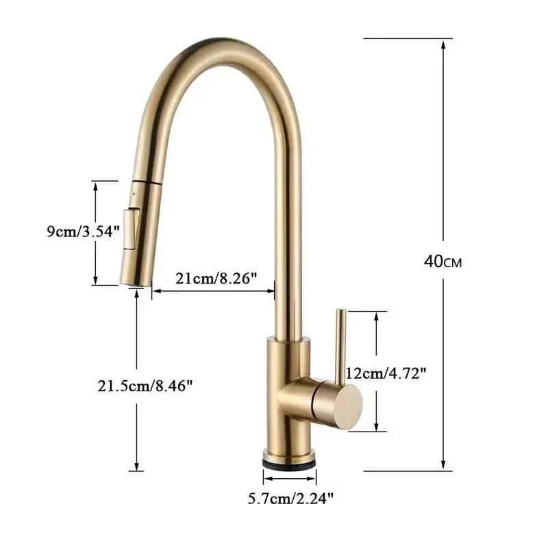 Pull Out Touch Sensor Kitchen Faucet 360 Rotation Kitchen Faucet Sensor Tap Faucet Single Handle Mixer Tap