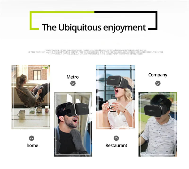 VR Headset for Smartphone - Immersive 3D Glasses for Mobile Media Tidesmit