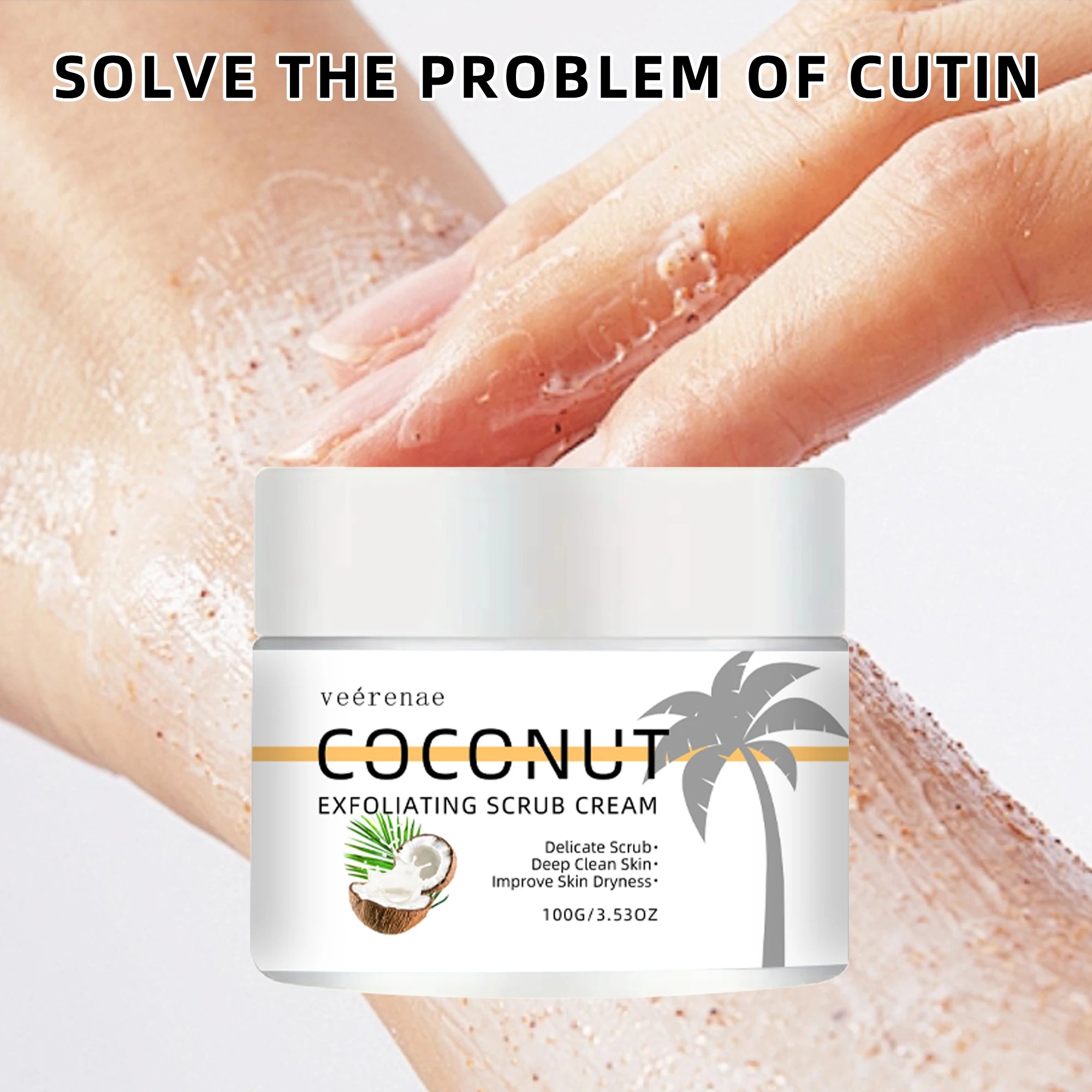 Coconut Exfoliating Scrub with Walnut Grains - Tidesmit 150g Scrubs Treatments Tidesmit