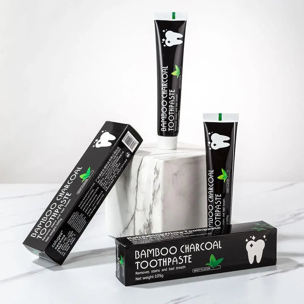 Tidesmit activated charcoal mint toothpaste for deep teeth whitening and natural stain removal