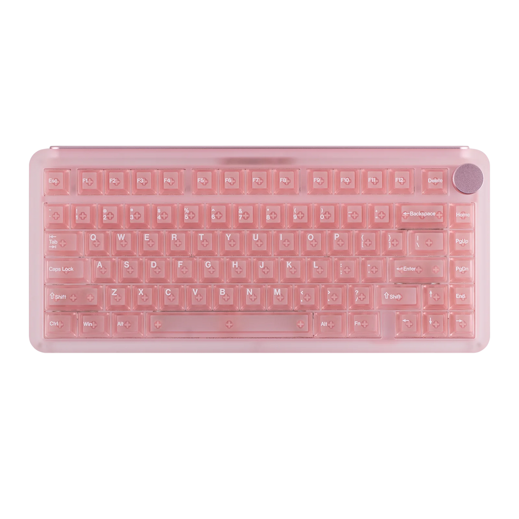 KiiBOOM Phantom81 V4 75% ANSI US Layout Tri-mode Wireless Acrylic Semi-Translucent Mechanical Keyboard with Shine Through Keycap