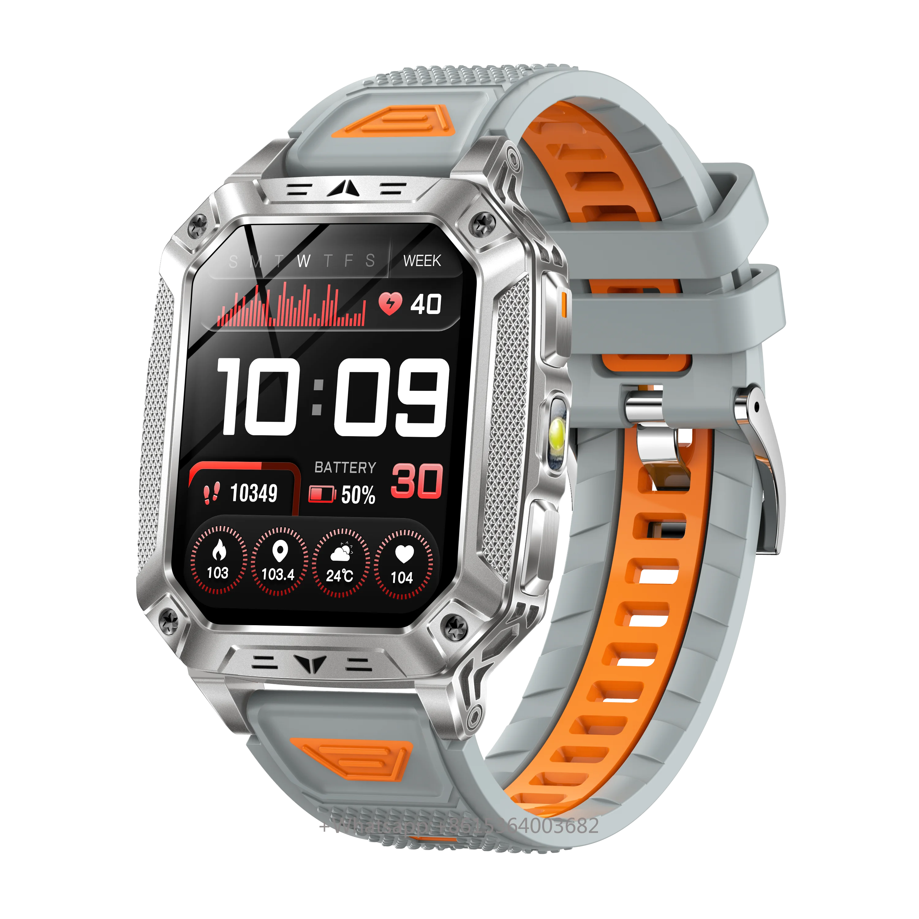 YLL-AK86 Outdoor Sport for Smart Watch Fitness Tracker Sleep Tracker IP67 AMOLED Screen Heart Rate Monitor Magnetic Charging