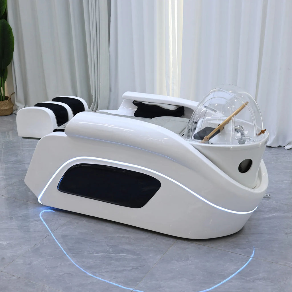 Massage Shampoo Bed for Salons – Ergonomic Hair Wash Station with Heat Massage Chairs Tidesmit
