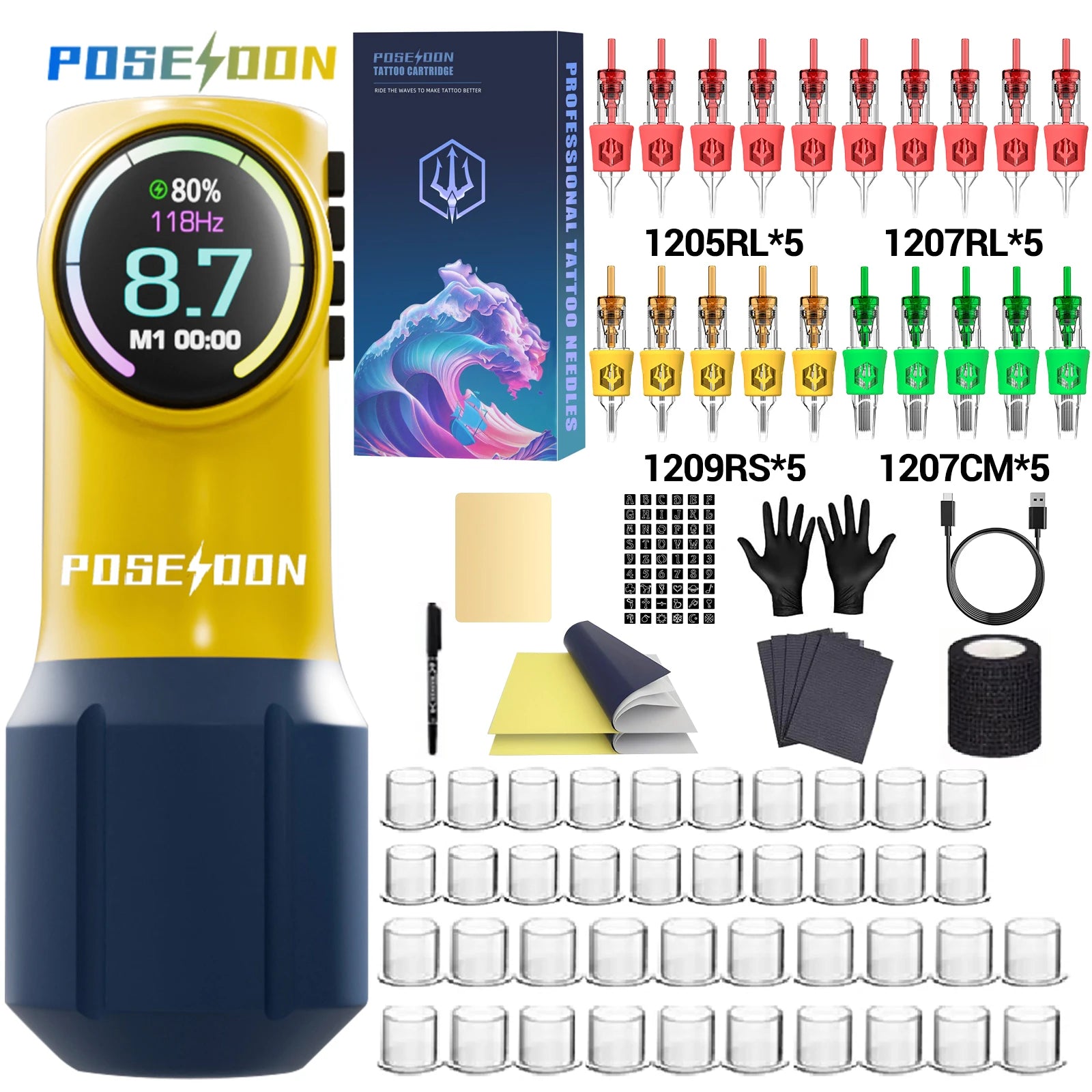 PMU Machine Kit: Wireless Professional Permanent Makeup Tattoo Pen Permanent Makeup Machines Tattoo Kit No Ink Tidesmit