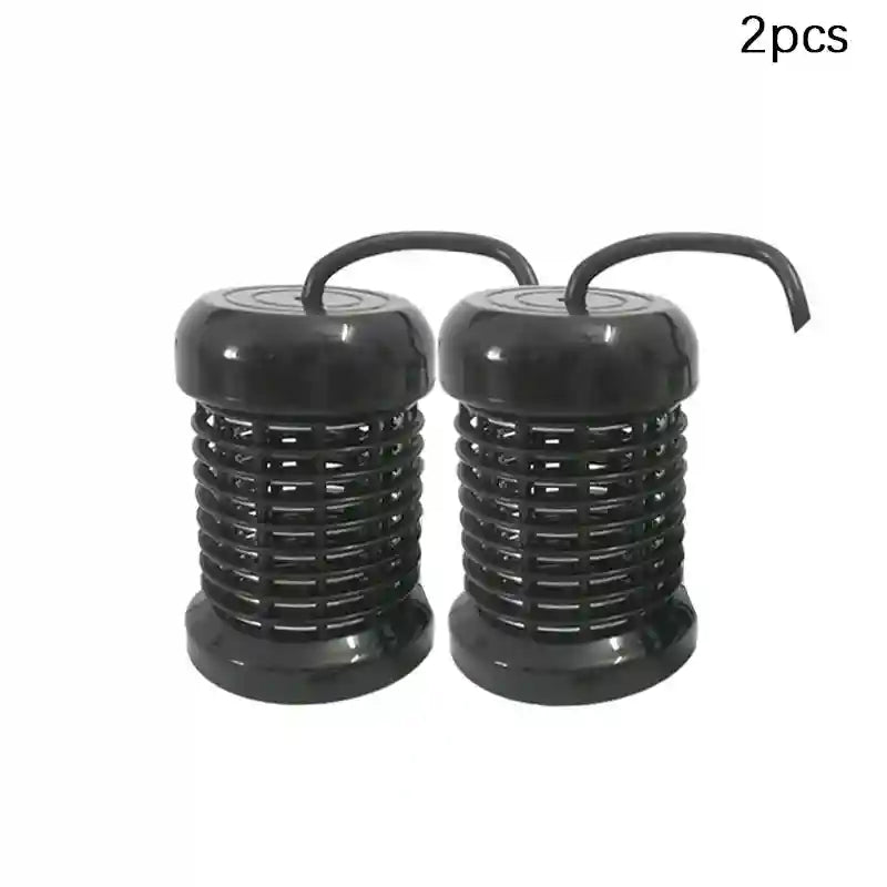 Two black ion detox foot bath array heads for spa pedicure machines, durable cylindrical design with connector cables.
