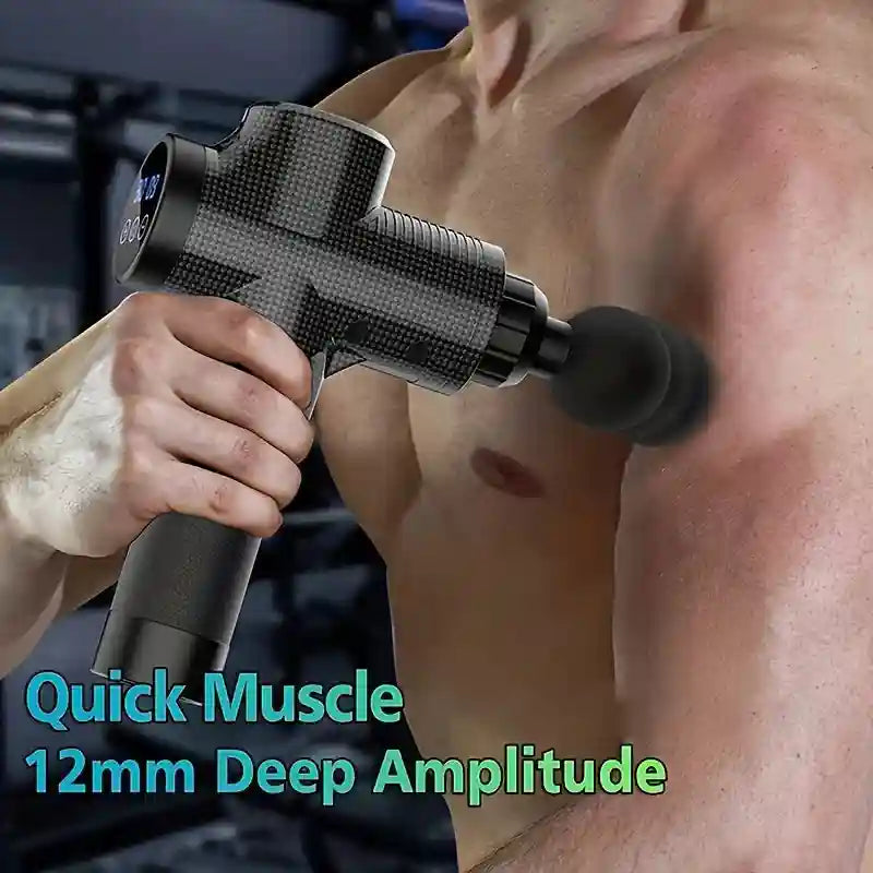 Deep Tissue Massage Gun - Portable Muscle Relief Tool by Tidesmit Back Massage Instrument Tidesmit