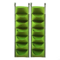 2Pack Breathable Nonwoven Wall Planter 7 Pocket Vertical Grow Bag For Garden E7CB
