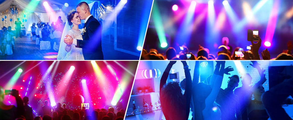 2PCS 19x15W Beam Moving Head Light RGBW LED Lighting Zoom Wash Lights DMX Stage Effect Lighting for Disco Party Concert Theater
