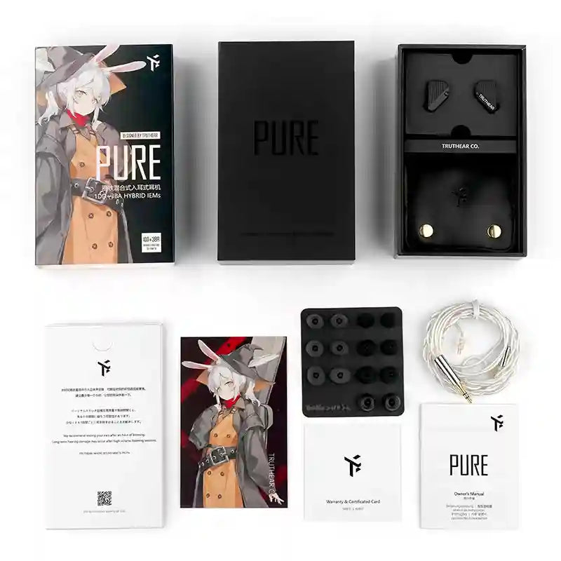 TRUTHEAR PURE Wired In-Ear Monitors | 1DD+3BA HiFi Studio Headphones Tidesmit