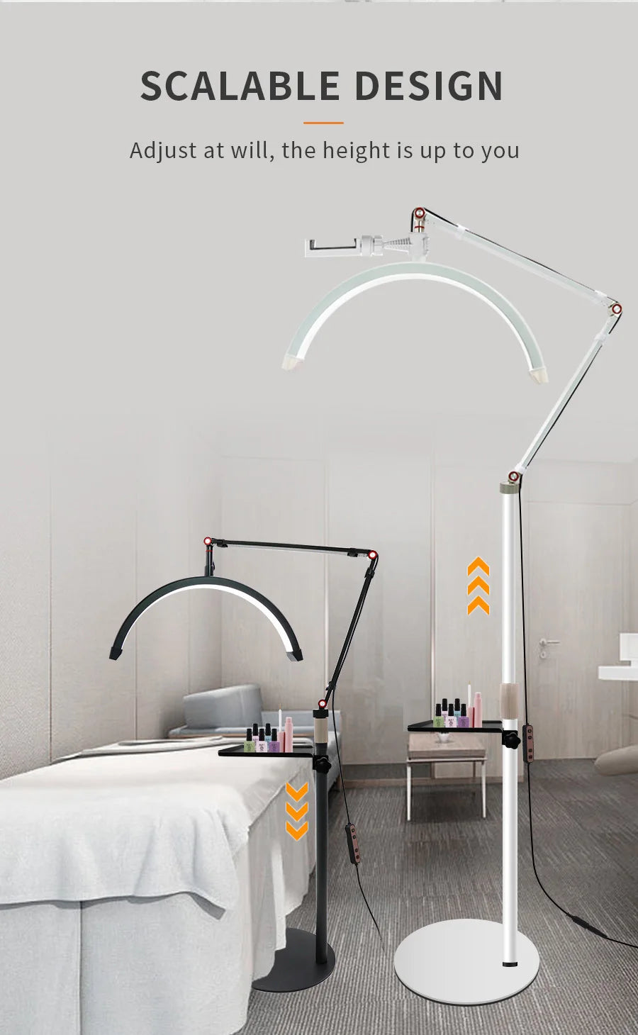 Half Moon Eyelash Lamp - LED Salon Light with Adjustable Color Temperature Tidesmit