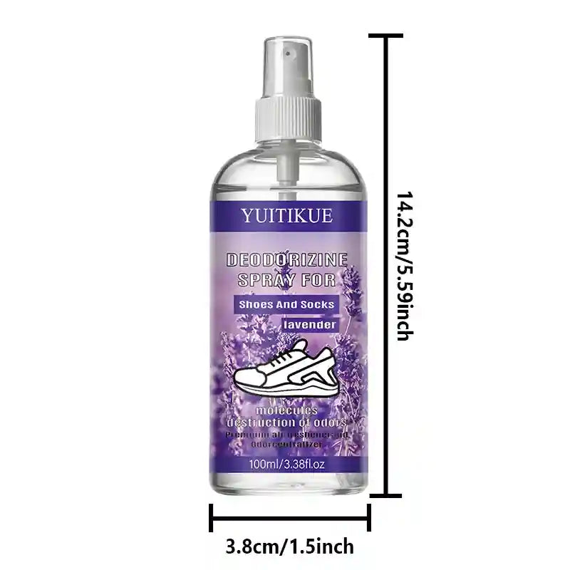 Tidesmit YUITIKUE lavender shoe and sock deodorizing spray 100ml for long-lasting odor decomposition and freshness.