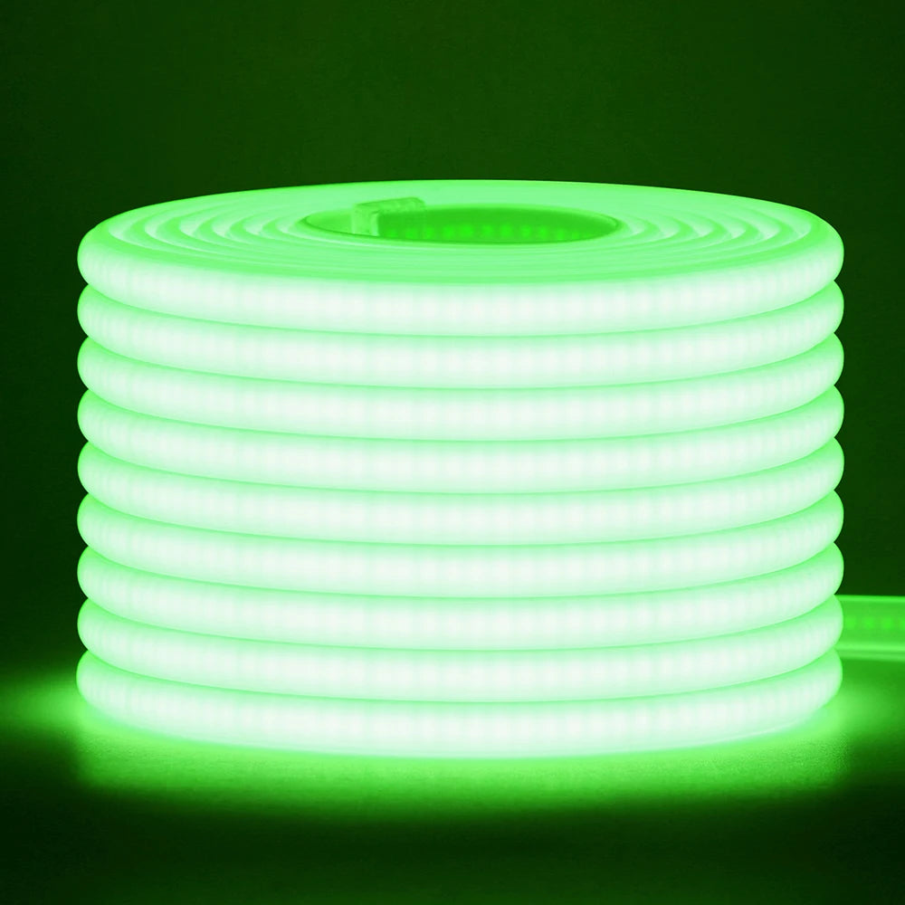 220V Dimmable COB Led Strip Light ON/OFF Dimmer Waterproof 288Leds Flexible Neon Lamp Home Decor EU Power Kit Warm Natural White