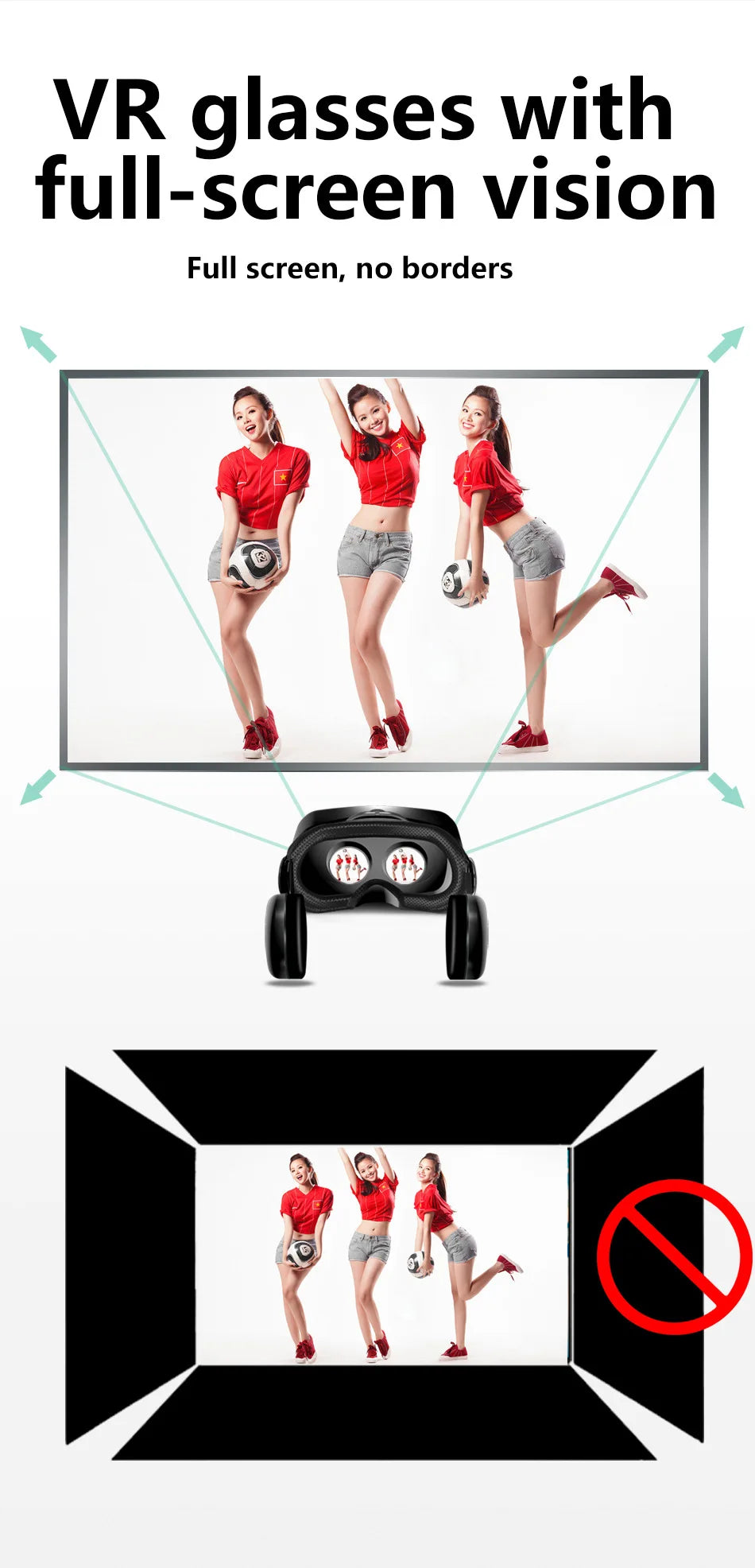 VR Headset for Smartphones - Immersive Wide Angle Smart Glasses Tidesmit