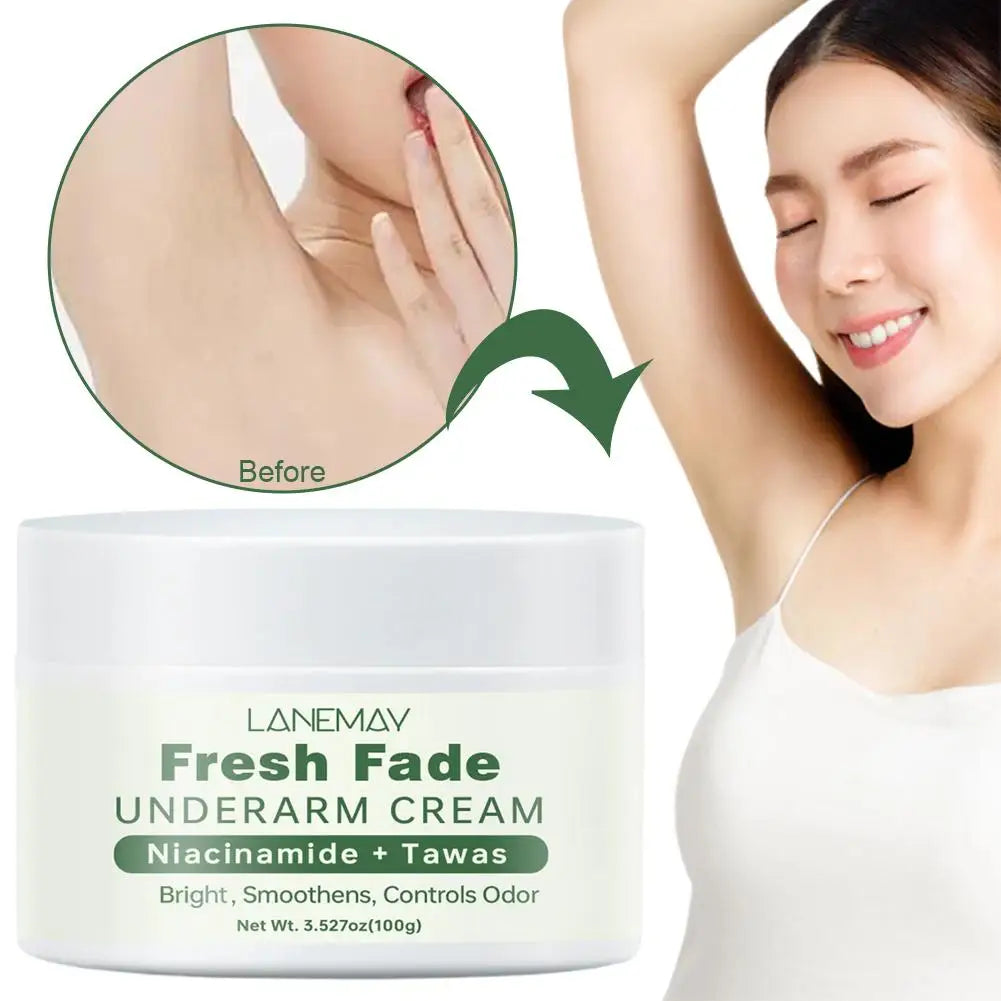 Fresh Fade UNDERARMCREAM Cream Niacinamide Brightens,Smoothens,Controls Odor  Underarm Skin Care Moisturizing  Body Lotion 100g