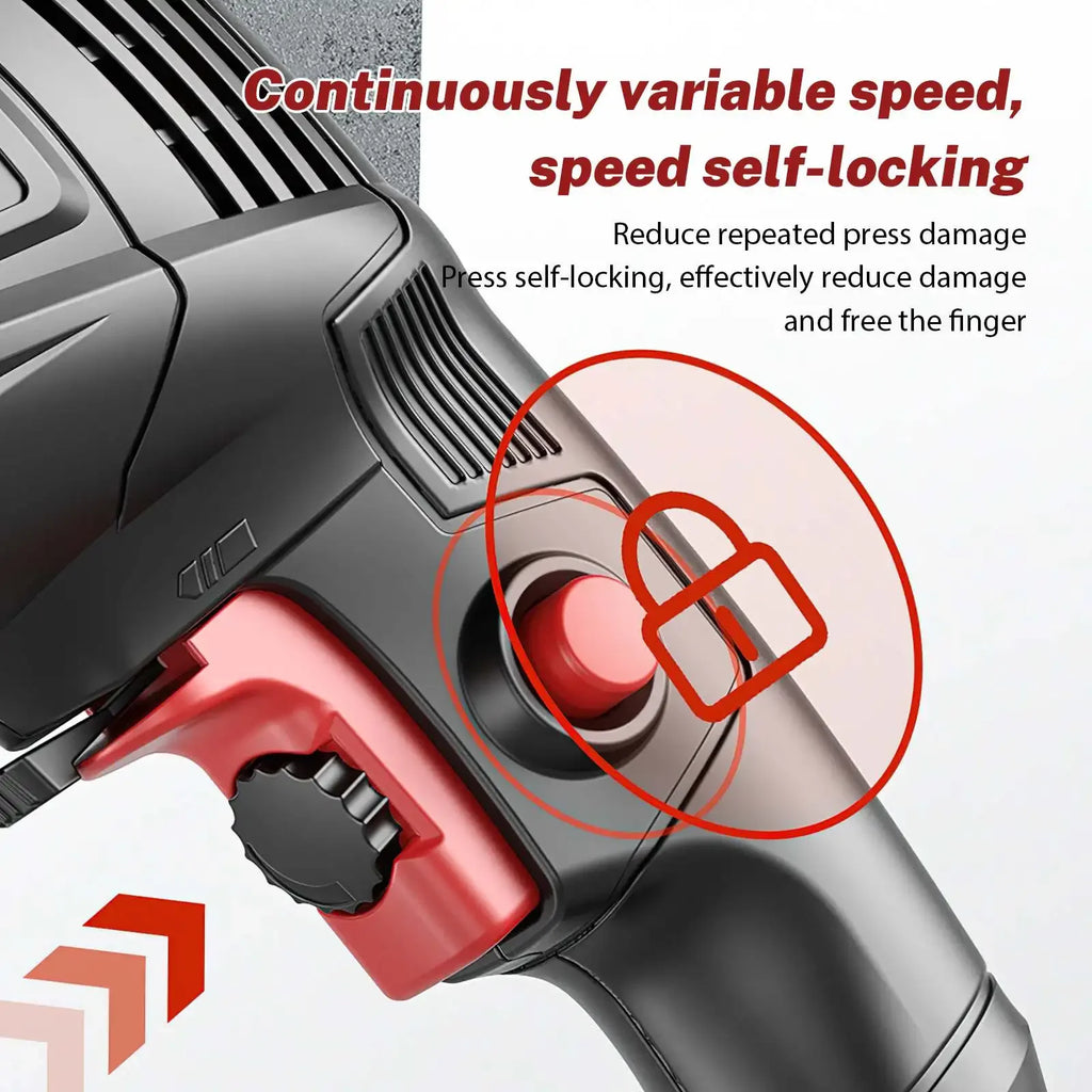 Electric Drill Impact Drill Multi-function Variable Speed Wood Metal Stone Cutting Off Household Wall Hole Drilling Power Tools