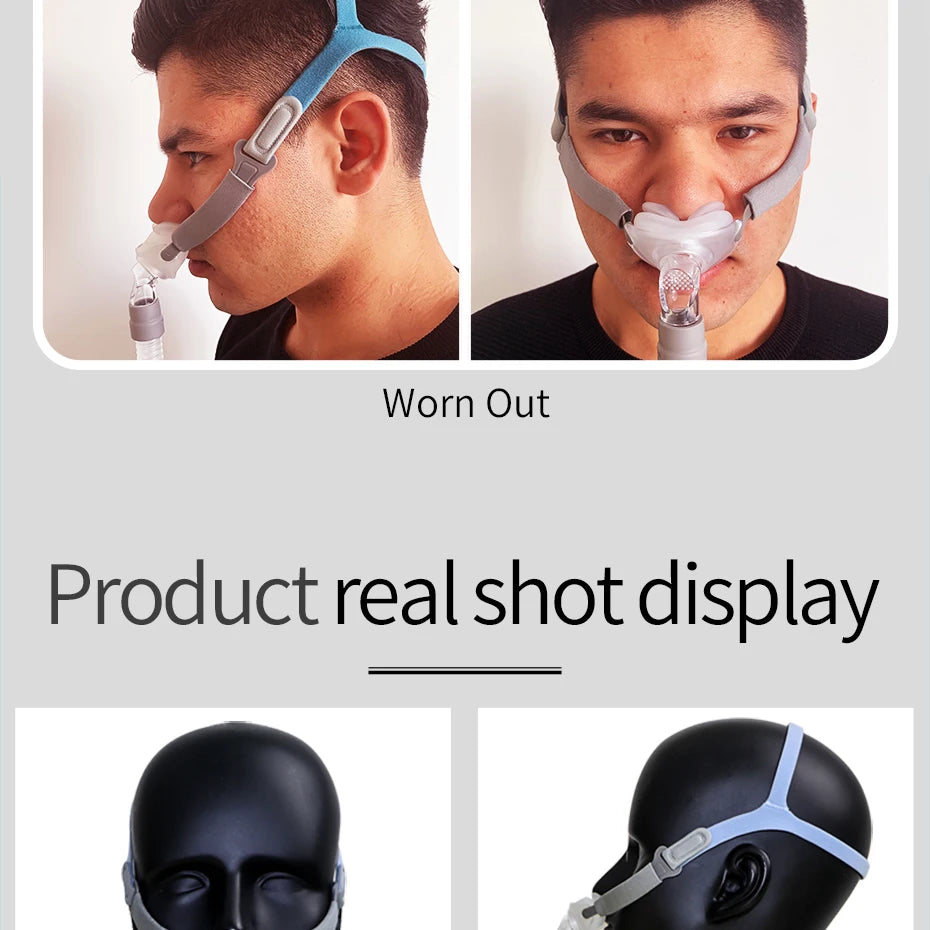 BMC Nasal Pillows Mask PM2 Soft Silicone CPAP Accessories Front Hose Full Size Kit Nose Pads 22mm Tub Diameter