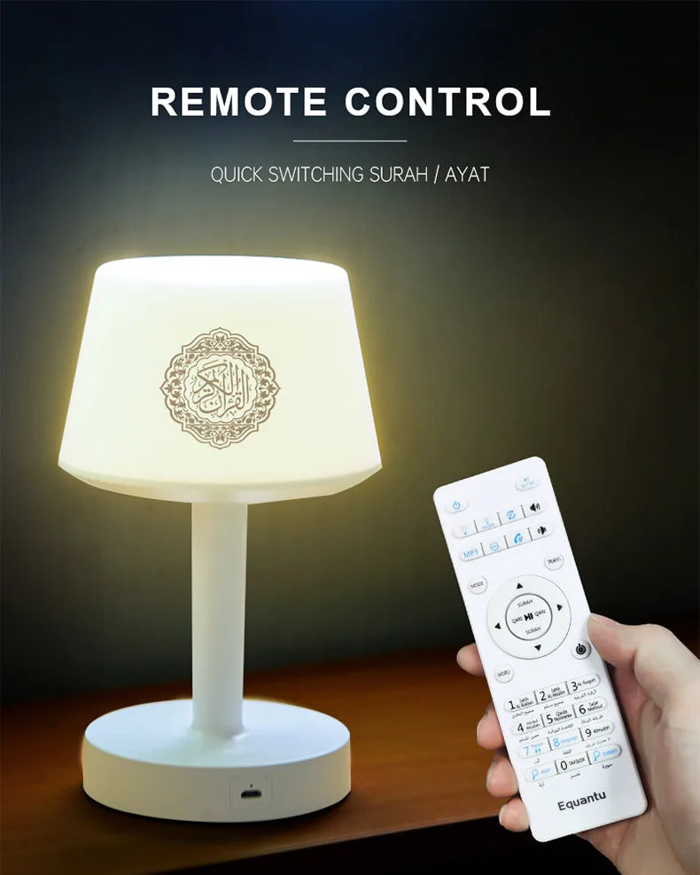 Islamic Arabic Quran Muslim Ramadan Azan Koran Night Light Bright Lamp Wireless Bluetooth Speaker Portable Islam Arab Holy Music