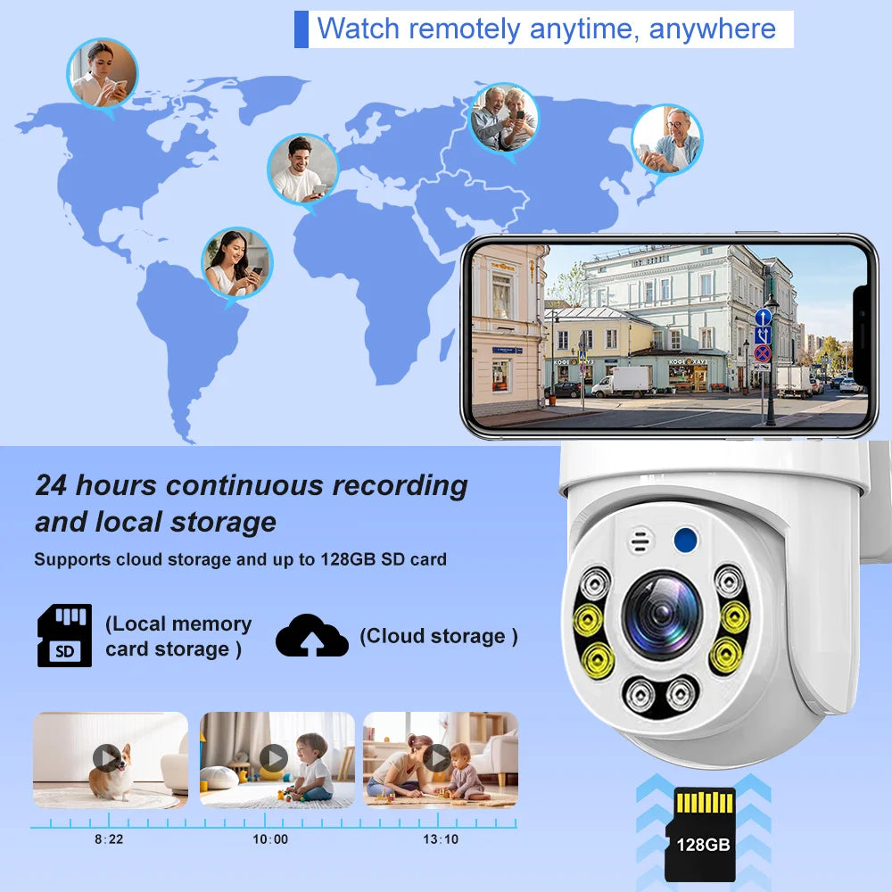 Tuya 5G Wifi Camera PTZ Outdoor waterproof Home Security-protection Color Night Vision Audio Surveillance Human Motion Detection