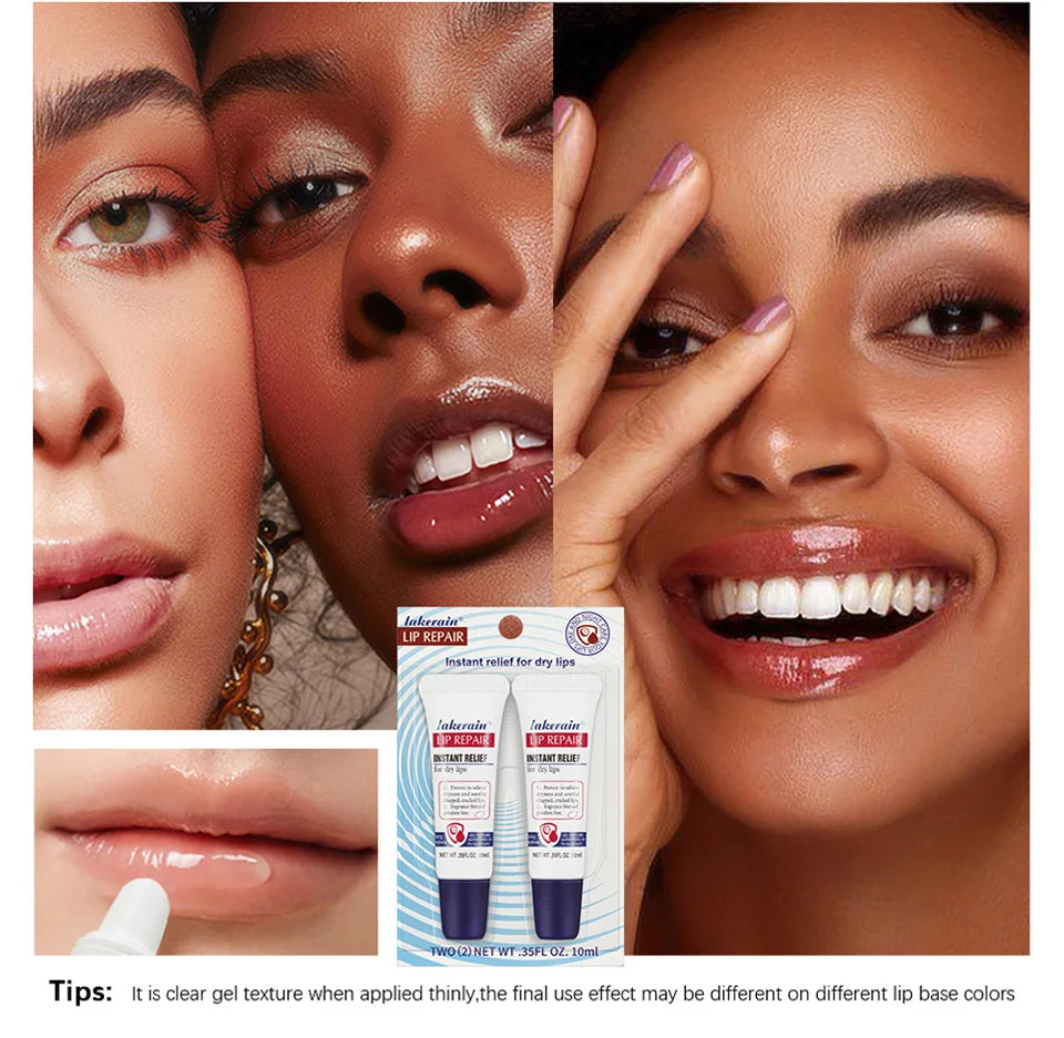 Lip Repair Gel: Instant Moisturizing Balm for Dry Lips - 2 Pack Lip Care Tidesmit