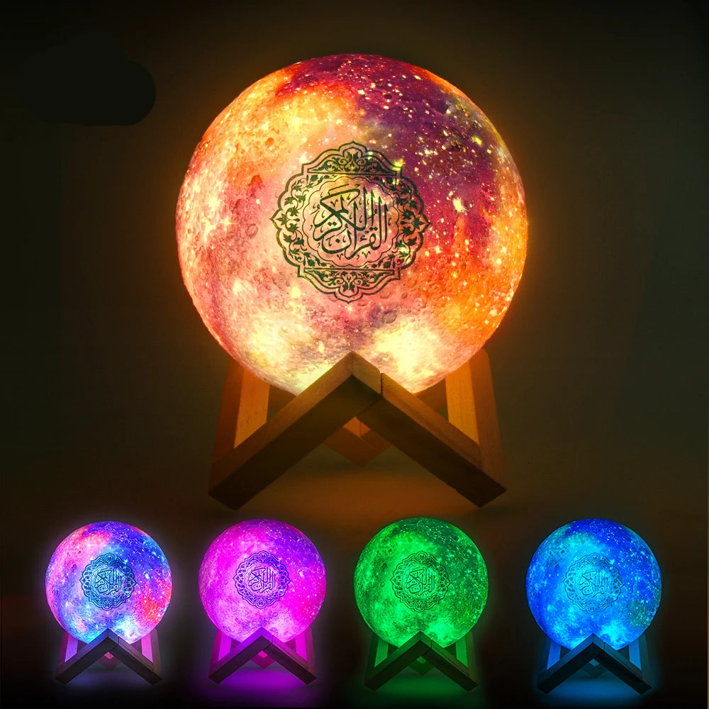 Bright Lamp Quran Islam Arab Muslim Koran Azan Wireless Bluetooth Speaker Portable Night Light Holy Ramadan Islamic Arabic Mp3