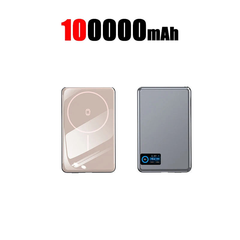 Magnetic Fast Charging Power Bank 50000mAh - Portable USB-C Battery Pack Rose Gold 100000mAh Tidesmit