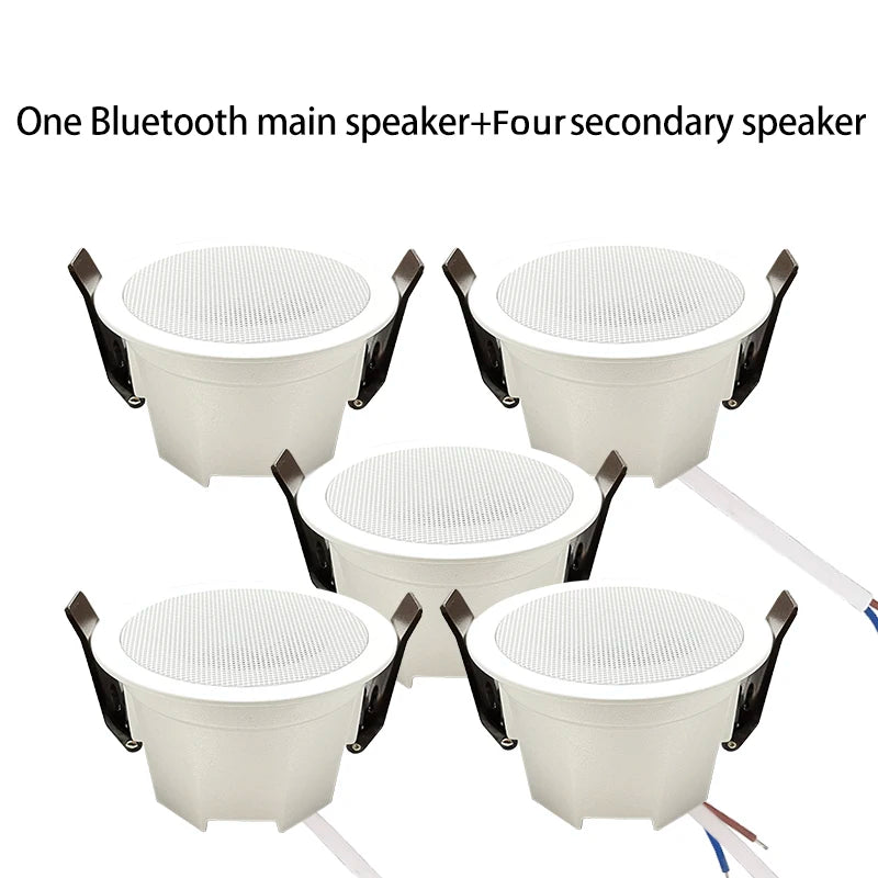 2 Inch Mini Bluetooth Ceiling Speakers Home Audio Audience Stereo Sound System Indoor Music Flush Mount Speakers Kitchen Bedroom