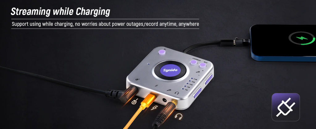 A20 Audio Interface for Live Streaming | Portable Wireless Recording Dock Tidesmit