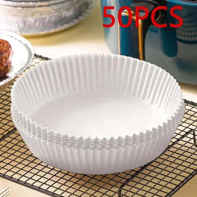 20-100Pcs Air Fryer Disposable Paper Liner Non-Stick Oil-proof Parchment Mat for Cooking Microwave Oven Sheets Special Baking