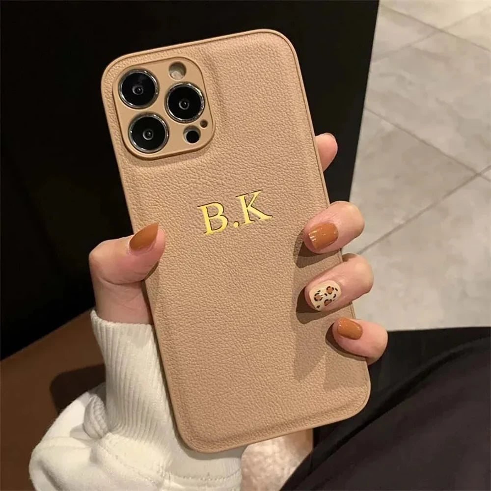 Personalised iPhone Case: Custom Initial Slim Fit Cover with Drop Protection Tidesmit
