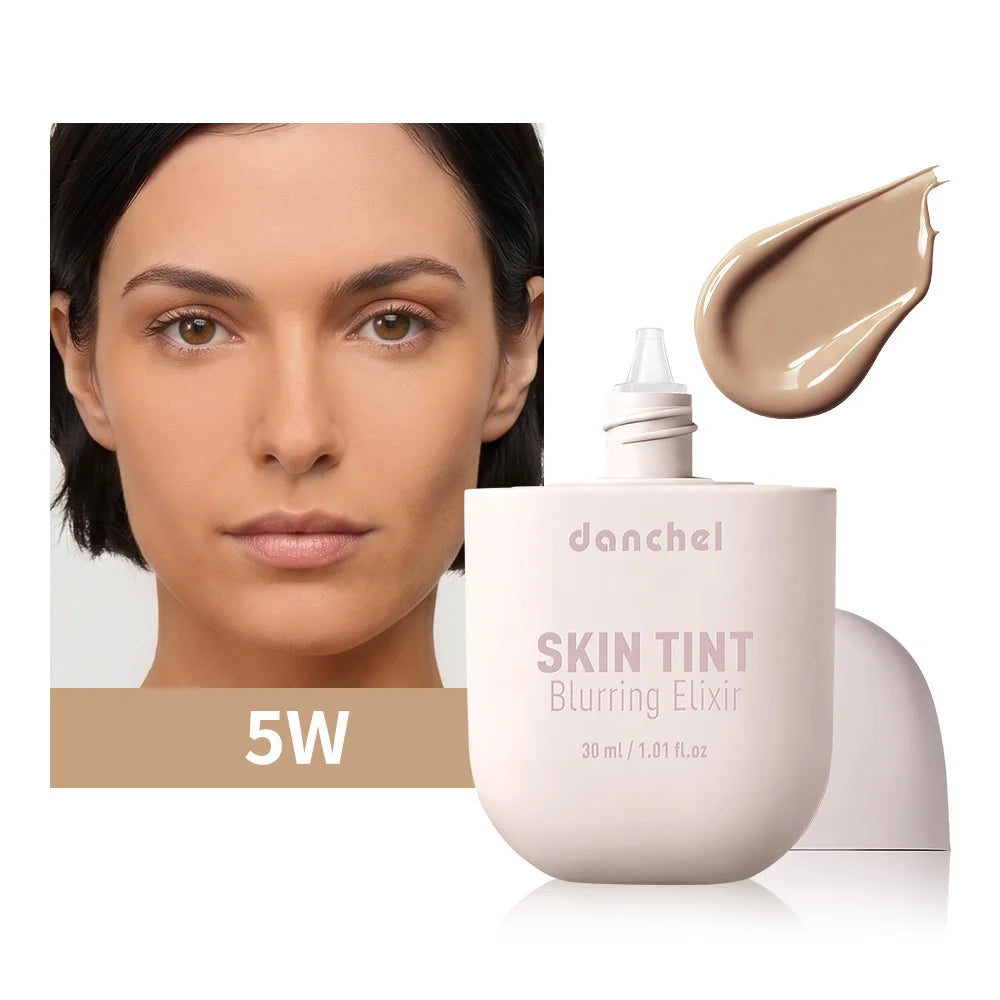 Tidesmit Skin Tint Blurring Elixir Foundation texture detail showing long lasting hydrating pore coverage