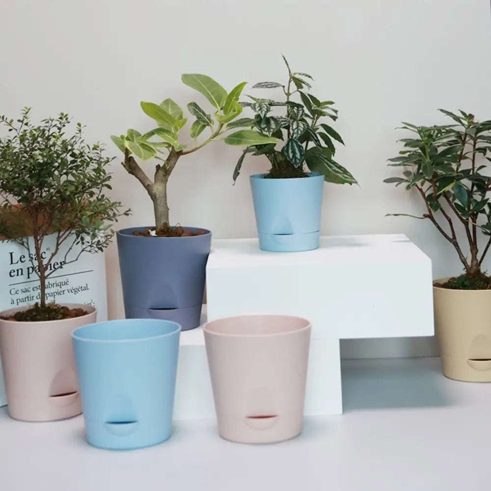 Multicolor Flower Pot Plastic Detachable Base Self-watering Flowerpot Breathable Round Removable Bottom Planter Home Gardening