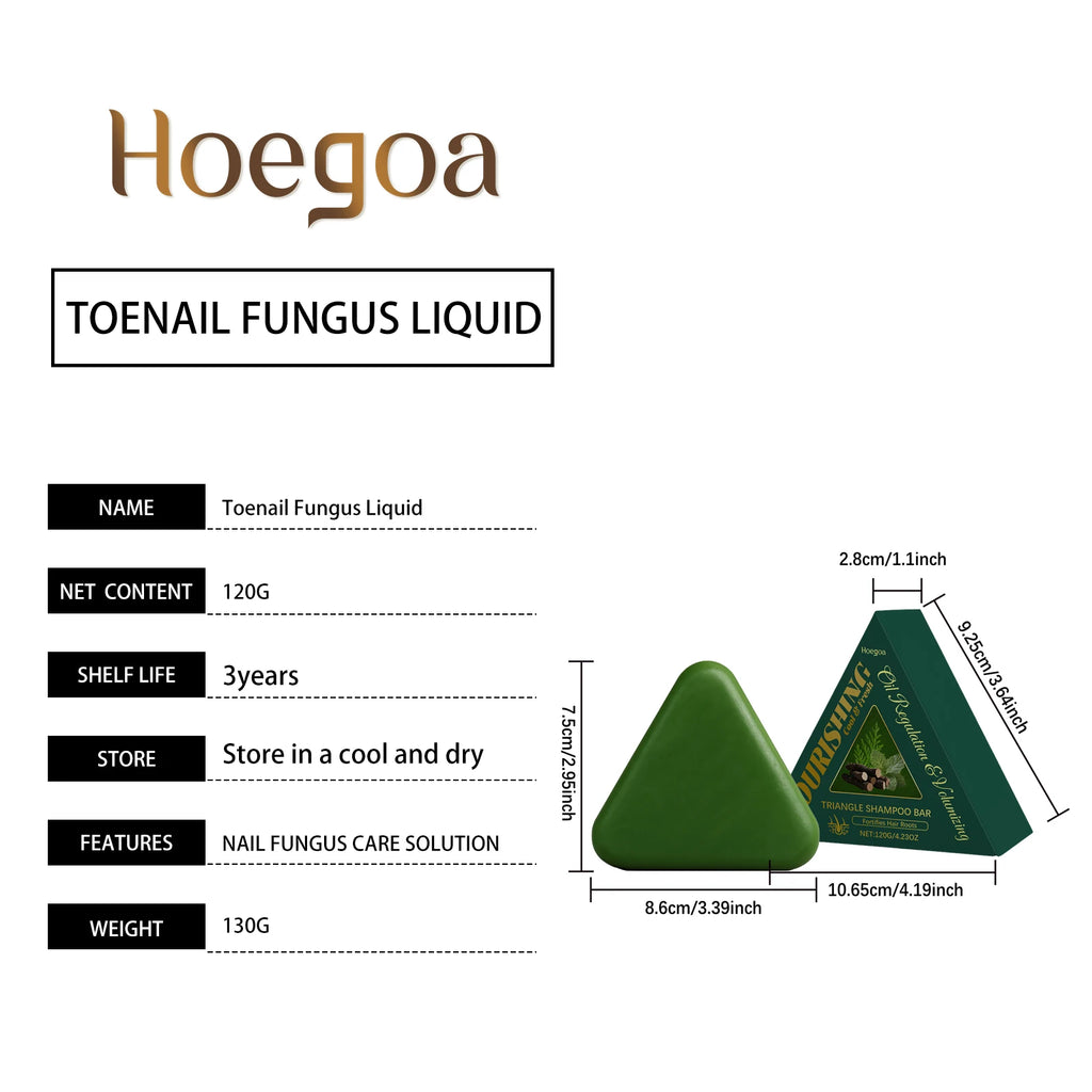 HOEGOA Triangle Herbal Nourishing Shampoo Bar Clean Scalp Reduce Loss Strengthen Hair Control Water-oil Balance Repair Damaged